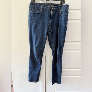Michael Kors Dark Blue Skinny Denim Jeans 6 Soft Mid-Rise Minimalist